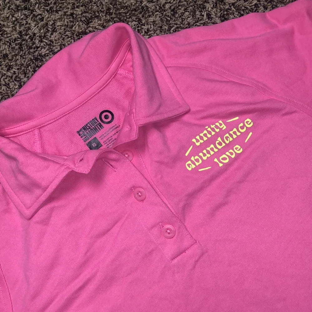 Target 🐠 Pink Unity Abundance Graphic Logo Tee Shirt Dress Size XS | NWT - Picture 2 of 7